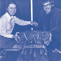 Student Sherry McKay and Henry Gilbert, assistant professor of fine arts