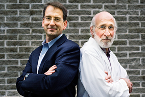 Indel Therapeutics CEO Malcolm Kendall and Dr. Neil Reiner have a big idea for a new class of antimicrobial drugs - photo by Don Erhardt