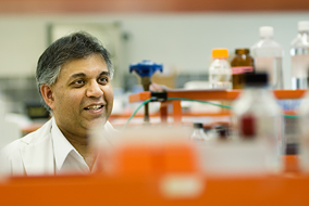 Pharmaceutical Sciences Prof. Kishor Wasan has developed an oral formulation of anti-fungal drug Amp B that could help eradicate Visceral Leishmaniasis in the developing world - photo by Martin Dee