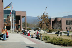 Students at the Okanagan campus