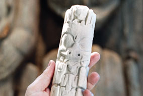 3D scanning provides interactive digital records and this plastic model of totem - photo by Martin Dee