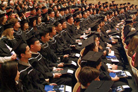 Grads in the Chan Centre - photo by Martin Dee