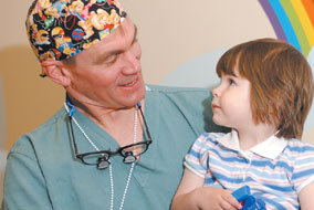 Dr. Erik Skarsgard used minimally invasive surgery to remove Dominique Marcotte's chest tumour - photo courtesy of BC Children's Hospital Foundation