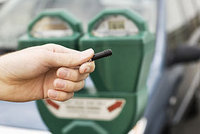 The tiny RFID tag could mark the end of carrying parking change - photo by Martin Dee