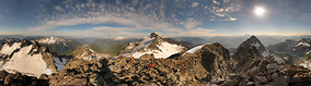 Cloudburst Research co-founder Matthew Brown took this panorama of Serratus Mountain, B.C. using the companys new Autostitch iPhone application